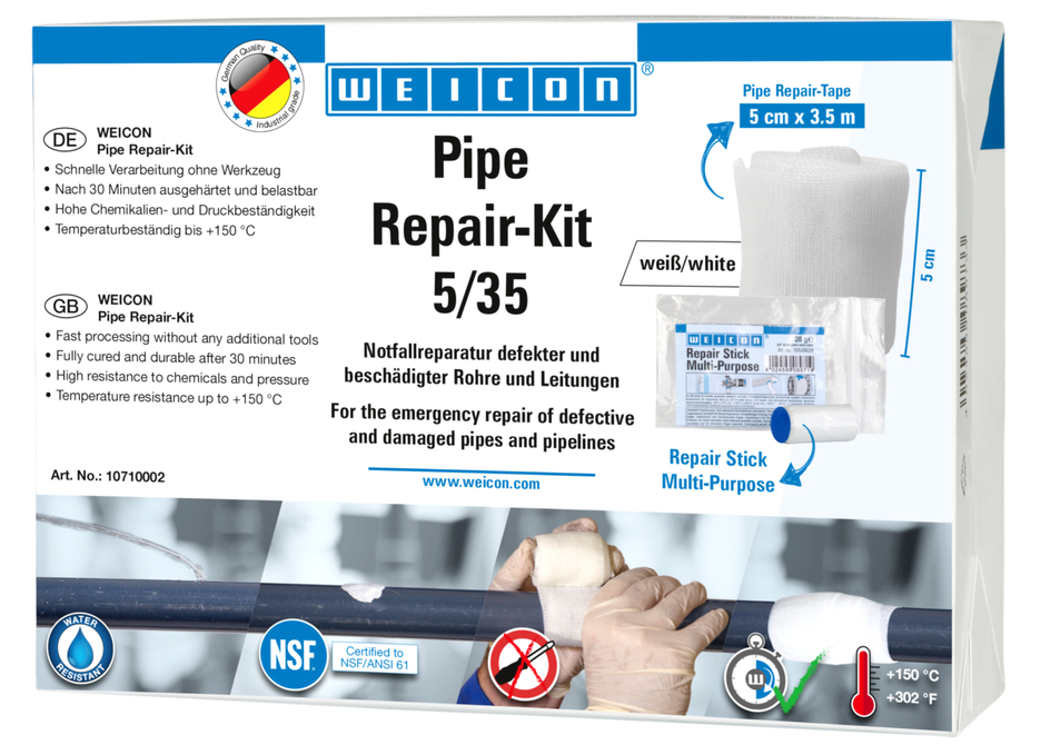 Pipe Repair-Kit | for emergency repairs on damaged pipes and lines